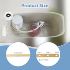 Hibbent 2 Pack Metal Toilet Handle Replacement, Compatible with TOTO THU068#CP Trip Lvr for St743S, Brass Handle Trip Lever, Side Mount Toilet Tank Flush Lever, White