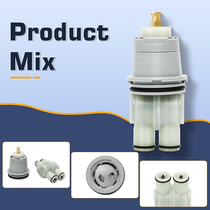 RP46074 Delta Cartridge Replacement, Compatible with Delta 13/14 Series Shower Faucets, Single Handle Universal Shower Cartridge Repair Kit, Replacement Monitor Cartridge Parts