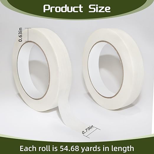 220 Yards Freezer Tape, Writable Surface, Low Temperature Resistance, Easy Tear and Residue-Free Removal, Ideal for Food Containers and Refrigerators, Includes 4 Rolls, Each 0.79 Inch by 55 Yards