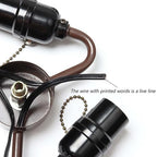 Bieye SC07 E26 Light Socket Cluster with Pull Chain Switch and Electrical Wiring Accessories (2-Light, Antique Brass)