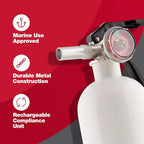First Alert Fire Extinguisher for Car & Marine Use, UL RATED 10-B:C, AUTOMAR10 FE10GR, White, 1-Pack