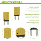 20A DC 12V-14V Auto Reset Circuit Breaker ATM Low Profile T1 Mini Blade Fuses Breakers for Car Trucks Marine Boat RV Solar and More,2 Pack