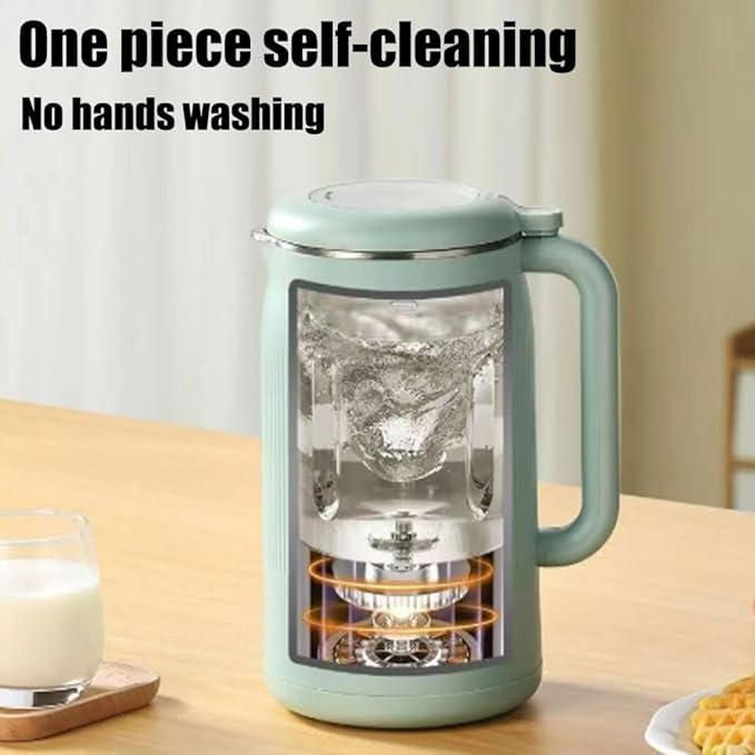 Nutripour - The 8-in-1 Multifunction Nut Milk Maker Machine, 40.32oz Nutmilk Maker Machine with 12 Blades, Automatic Soy Milk Maker for Homemade Oat, Soy, Juice with Delay Start/Self Cleaning