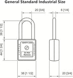 SAFBY Lockout Tagout Locks, Safety Padlock, Keyed Differently Loto Safety Padlocks for Lock Out Tag Out Kits Station (Green NO.1-10)