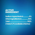 (6 Gallons) - Liquid Chlorine Bleach, for Laundry, Household and Commercial Cleaning, 1 Gallon Jugs