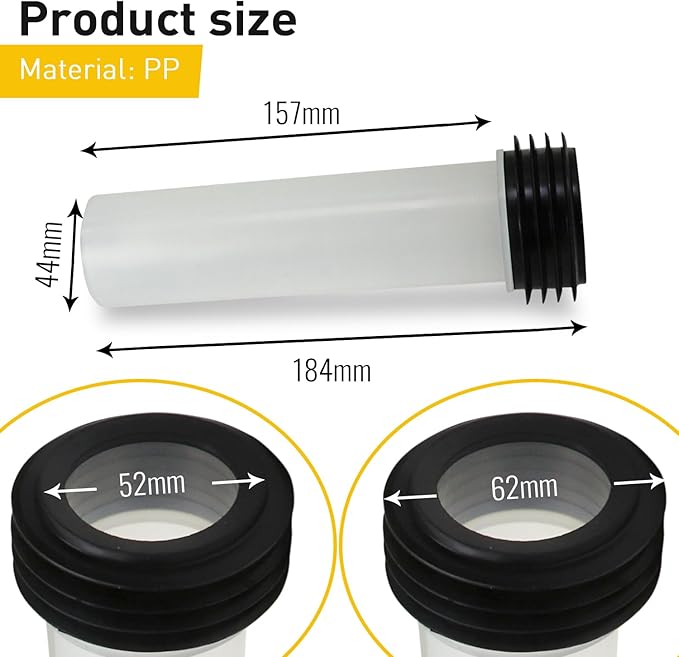 Wall Hung Toilet Pipe Connector, Durable Toilet Parts with Easy Replacement, Compatible with Geberit 152.404.46.1, Bidet & Bidet Parts