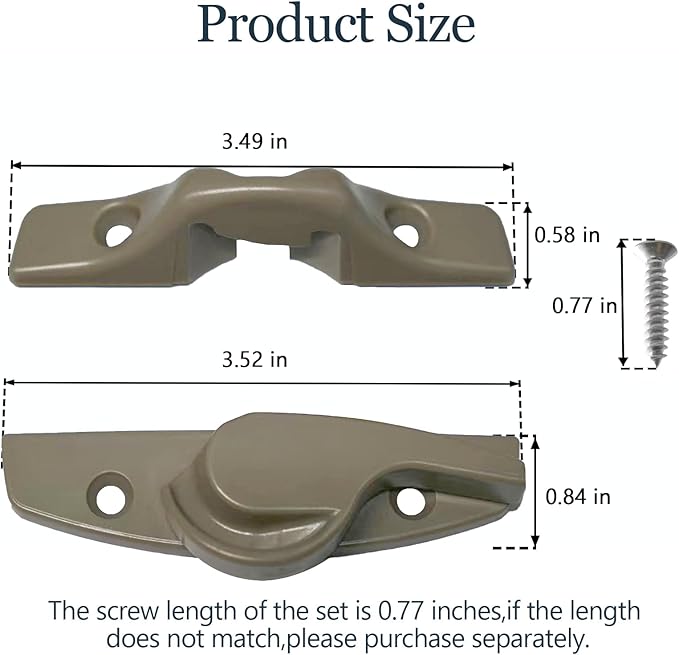 Window Lock for Andersen Sash Lock and Keeper,Window Latches,Window Sash Locks in Stone Color 1968 to Present(Including Fasteners)