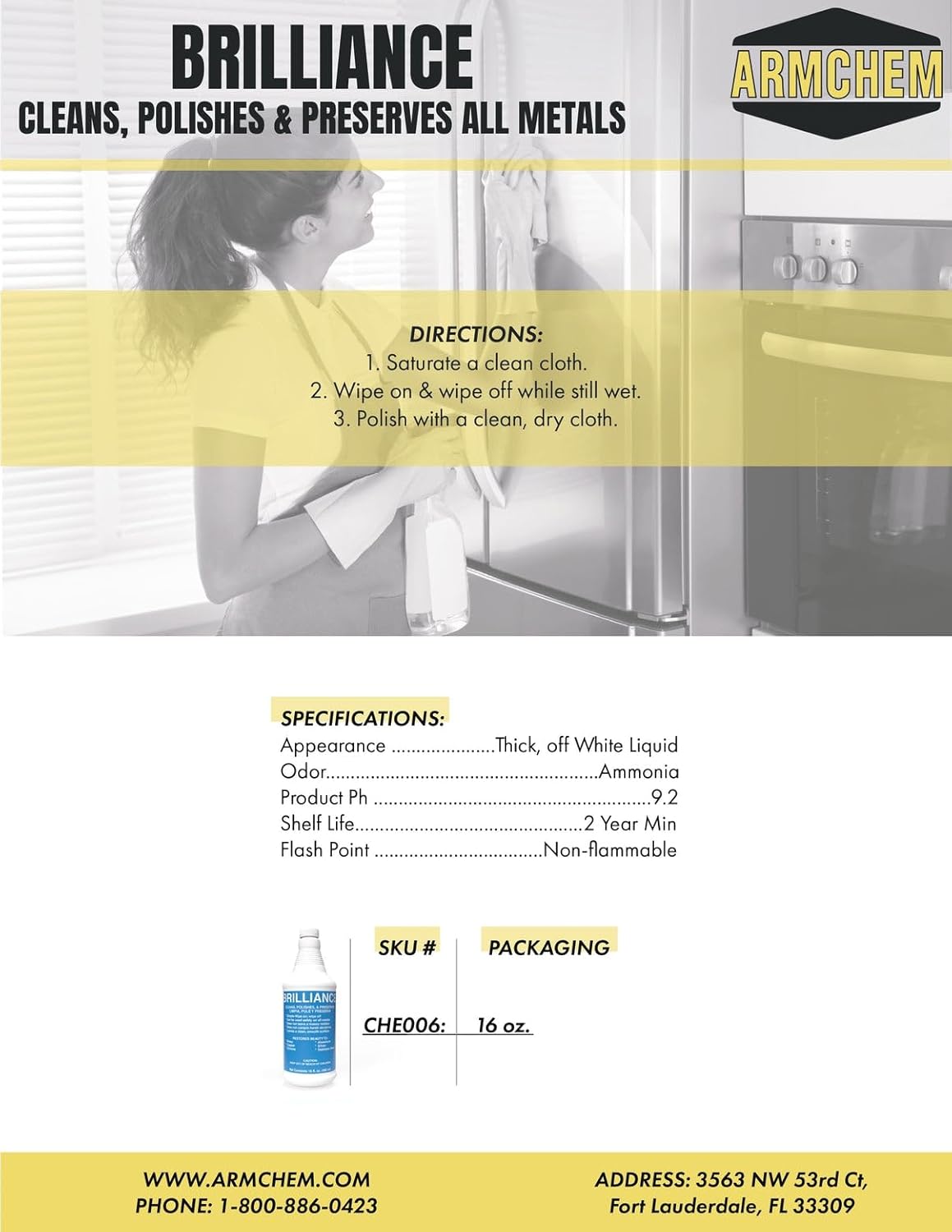 Brilliance Metal Polish and Preservative, Professional Grade, Case of 12