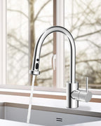 Hibbent Kitchen Faucet Head Replacement, Pull Down Sink Spray Nozzle with 3 Function, G1/2 or 13/16 Inch Male Connector (Only for G1/2 Connector, Chrome)