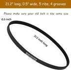 Upgraded WH01X27538 Washer Drive Belt Compatible with GE, with Hotpoint Washing Machines, Replaces AP6037512, AP6328256, PS11767488, PS12299369, 4587903