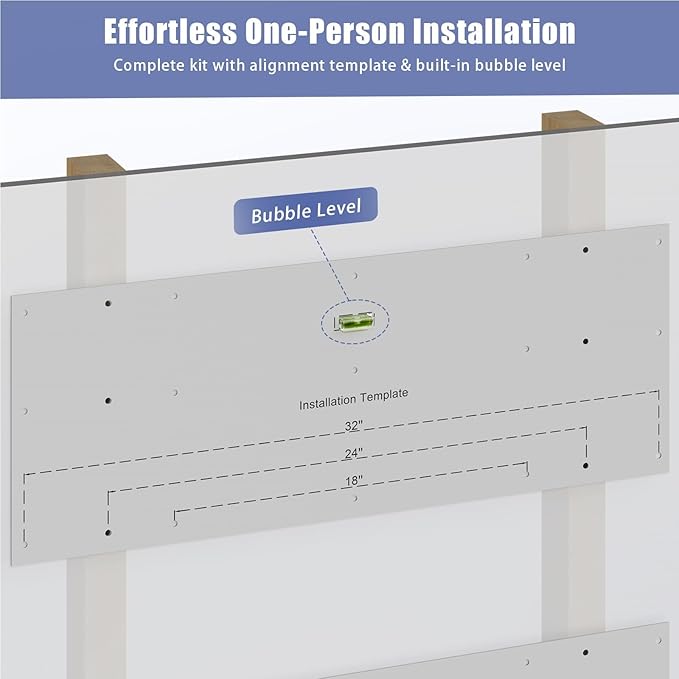 2x4ft Heavy Duty Garage Shelving, 2' x 4' Garage Wall Shelving Wall Mounted, 200LB Capacity Storage Rack with Hooks (1pack-2x4ft)