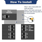 Generator Interlock Kit for Murray or Siemens 150-200 Amp Panels,7/8 to 1 1/4 Inch Breaker Spacing, Safe & Easy Home Generator Connection (SIE-P2)