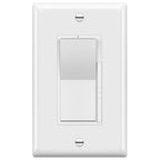 TOPGREENER Kalide Dimmer Paddle Light Switch, LED Slide Dimmer Switch, Full Range Dimming, Single Pole/3-Way, Dimmable 300W LED/CFL Lights, Neutral Wire Not Required, Wall Plate Included, White,1 Pack