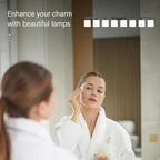 8 Light Black Bathroom Light Fixtures Over Mirror for Big Mirror, Modern Bathroom Lighting with Milky White Frosted Glass Shades,51 inch Lights for Vanity for Mirrors, E26