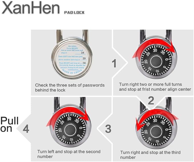 Combination Padlocks with Metal Body, Indoor Use for Gym Lockers & School Locker, ‌Purple, 24-Pack