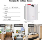 Thermoflow Electric Mini Tank Water Heater, 4.0 Gallon 120V Corded Under Sink Small Hot Water Heater for Point of Use Instant Hot Water