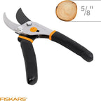 Fiskars Bypass Pruning Shears, 5/8-Inch Cut Capacity Garden Clippers, Gardening Scissors with Sharp, Rust Resistant Steel Blade