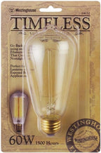 Westinghouse 0413200 60 Watt ST20 Amber Timeless Vintage Inspired Bulb with Medium Base (Pack of 2)