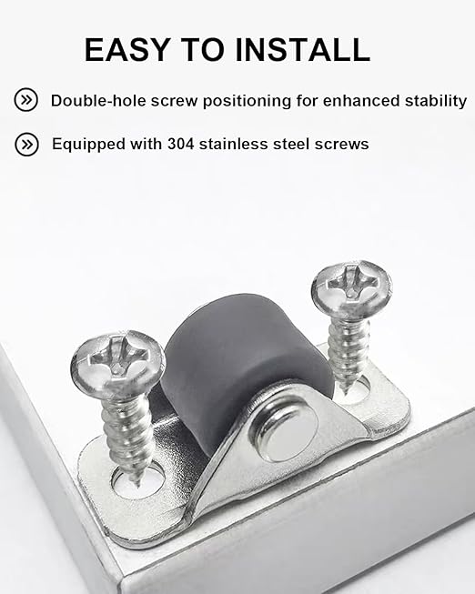 24PC Mini Caster Wheels Low Profile, 1/2 Inch Single Direction Tiny Wheels, Little Rubber Rolling Wheels with Steel Top Plate for Small Appliances, Furniture, DIY (Non Swivel)