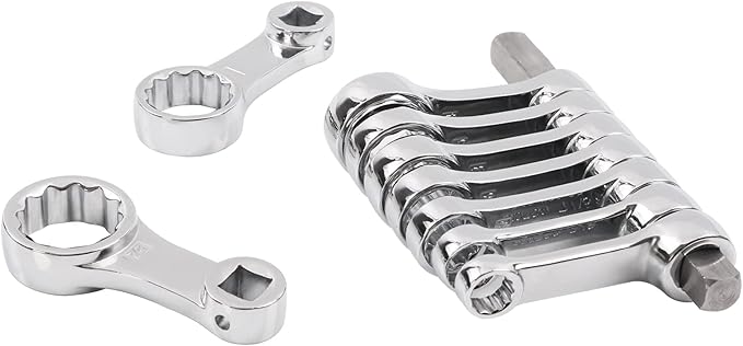 DISEN 9pcs Torque Adapter Set SAE, Durable Torque Wrench Adapter, Torque Adapter 3/8" Drive, 12 Point, Set Including 3/8", 7/16," 1/2", 9/16", 5/8", 11/16", 3/4", 13/16", 7/8"