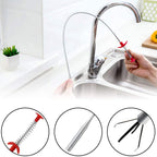 Snake Drain Hair Clog Remover: Remover Auger Cleaning Tool (12pcs) with Steel Claw for Tub Shower Bathroom Toilet Sink