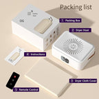 Portable Clothes Dryer | 20KG Large Capacity | 650W Fast Dry | Touch Screen & Remote Control | Quiet Energy-Saving Drying Machine for Home & Travel (white)