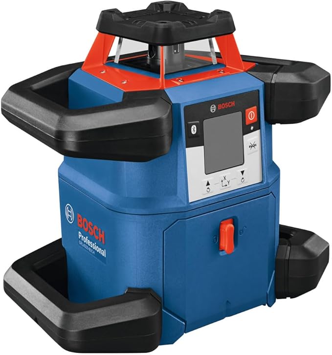 BOSCH GRL4000-80CHVK REVOLVE 18V Connected Self-Leveling Horizontal/Vertical Rotary Laser Kit, Includes CORE18V 4 Ah Battery & Charger, Tripod, Grade Rod, Receiver, Carrying Case, & Accessories