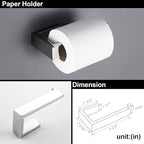 BAGNOLUX Bathroom Hardware Set, Bath Towel Holder Set SUS304 Stainless Steel, Towel Rack for Wall Mounted, Chrome Bathroom Accessories Set Fixture Heavy Duty, Polished Chrome