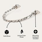 MEGA HANDLES Transom Door Chain 12-Inch, Door Chain Stopper for Transom Windows, Cabinet Door Restraint, Chain Lid Support, Durable Transom Window Hardware for Enhanced Safety - Polished Chrome