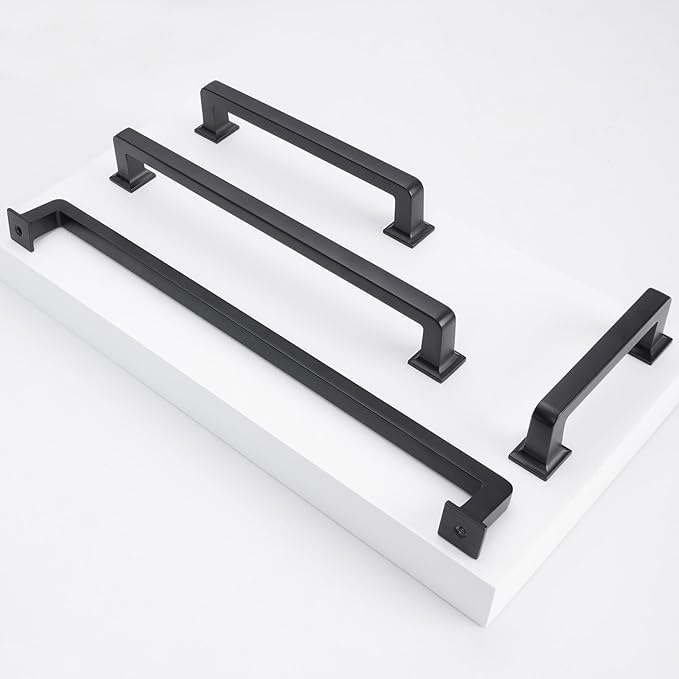 COTYKILEY 10 Pack 15 Inch(381mm) Matte Black Kitchen Cabinet Handles Cabinet Pulls Cabinet Door Handles Kitchen Cabinet Hardware Cupboard Drawer Pulls Dresser