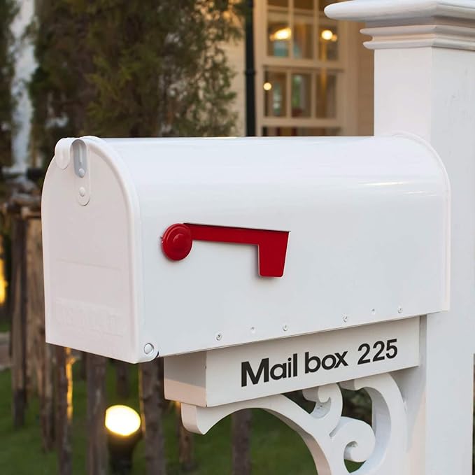 Outus 8 Sheets Vinyl Letter Stickers Self Adhesive Mailbox Numbers Alphabet Stickers Stick on Letters for Christmas Stockings Scrapbook Bulletin Board School Business(1 Inch,Black)