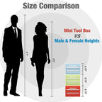 WORKPRO Mini Metal Tool Box with 2 Drawers and Top Storage, Small Tool Chest with PVC Liners and PP Feet Pads, Cold Rolled Steel Toolbox with Magnetic Tab