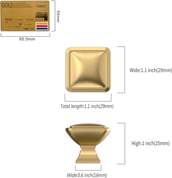 10 Pack Champagne Bronze Cabinet Knobs Kitchen Cabinet Pulls Champagne Hardware for Cabinets Cupboard Drawer