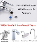 All Brass Faucet Diverter Valve with Aerator, Sink to Garden Hose Diverter Adapter, for Bathroom/Kitchen Sink Faucet Connection Portable Washing Machine/Dishwasher (G1/2 * 3/4", Chrome)