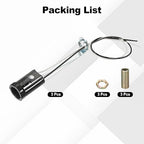 PATIKIL Candelabra Base Lamp Holder Light Socket, 3pcs UL Listed Keyless E12 Bulb Socket with 9.8" Wire Leads for E12 Incandescent LED Light Bulbs, 3.7" Tall