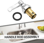 Anxingo 002714-40 Handle Stem Assembly, Replacement for T&S Faucets, Red Hot Side Spindle Assembly Valve Replacement Part