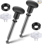 Enhon 2 Set Tub Spout Diverter Repair Kit, Includes 2 x Diverter Valve Stems, 2 x Cup Seals and 2 x Gates, Bathroom Shower Bathtub Leaky Faucet Repair Replacement Parts(Matte Black,Classic)