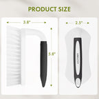 Amazer Scrub Brush for Cleaning Comfort Grip Shower Scrubber Stiff Bristles with Handle Heavy Duty Cleaner Brush for Tub Sink Carpet Floor - Pack of 2 (Black+Black)