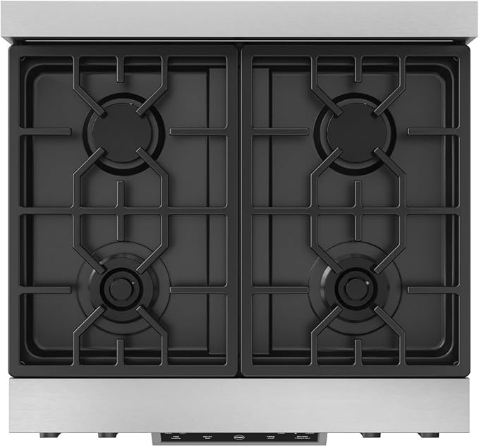 Gordon Ramsay by THOR Kitchen 30 Inch Professional Gas Range with Tilt Panel Touch Control in Stainless Steel/Black
