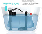 R&T A1250L Toilet Fill Valve Toilet Tank Parts Replacement Universal Toilet Repair Kit Inside Tank Quiet Fill Anti-Siphon