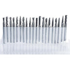20PCS Carbide Rotary File Set 1/8" Shank Professional Carbide Burr Bits Kit for Precision Metal/Wood Carving, CNC Deburring & Jewelry Making