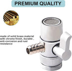 2 Pack Faucet Diverter Valve with Aerator for Countertop Water Filter,Faucet Adapter to 5/16"(8mm) barb outlet,Faucet Splitter for Water Diversion