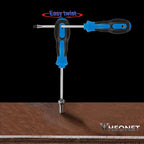 Magnetic Screwdriver Sets 6 PCS,Screwdriver Set with Bag,Flat Head Phillips Screwdriver, Non-Slip Cushion Grip for Repair Home Improvement,Blue & Black