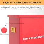 Fire Extinguisher Cabinet for 5-10 pounds Extinguisher 21.3'' x 12.6'' x 6.7'' Accommodate Two Extinguisher Indoor/Outdoor Ground Fire Extinguisher Box Waterproof Dustproof