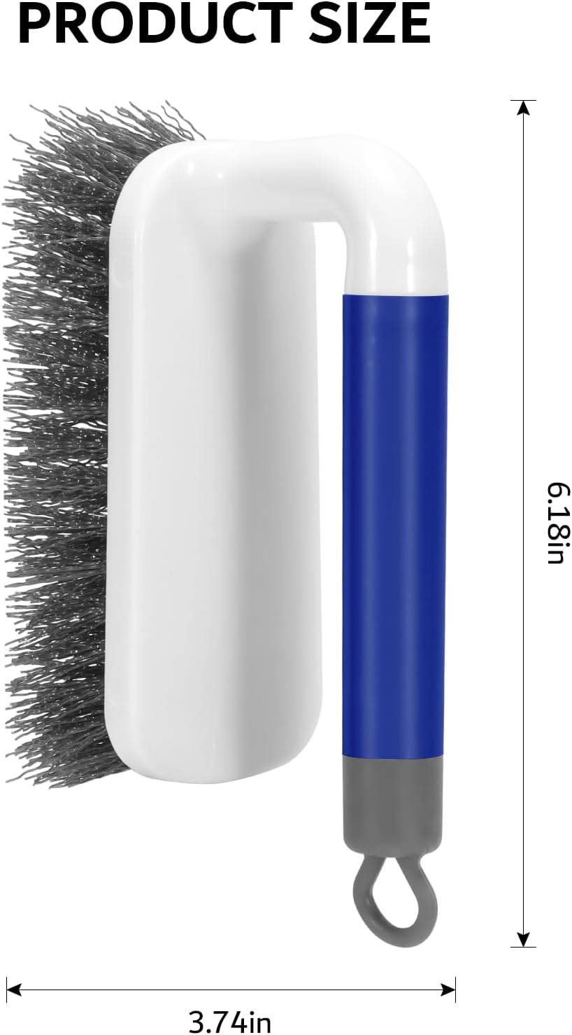 SetSail Scrub Brush, Small Cleaning Brushes with Handle, Comfort Grip Shower Scrubber for Cleaning Bathroom, Tub, Kitchen, Sink, Floor, Carpet, 2 Pack (Blue)