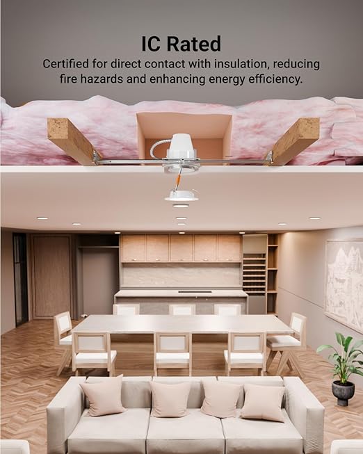 Sunco 80 Pack 4 Inch Can Lights Housing New Construction, Recessed Can Housing for Ceiling, Hard Wired, TP24 Connector, 120-277V, Air Tight Steel, IC Rated, Easy Install UL