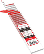 YESWELDER TIG Welding Tungsten Electrode Red Tip 5pk 1/16" & 5pk 3/32" by 7" Assorted-size (Red, WT20/EWTh-2)