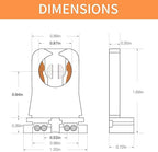 JESLED Non Shunted LED Tombstones - (Pack of 24) T8 Lamp Holder, UL Turn Type Tombstone Lampholder for T10 T12 LED Fluorescent Tube Replacement, Medium Bi-pin G13 Socket for Programmed Start Ballasts