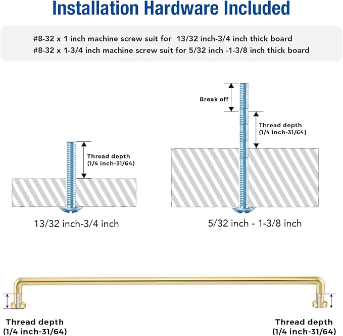 JOY DECOR Cabinet Pulls – 12-3/5 Inch Hole Center, Brushed Brass, 5 Pack, Zinc Alloy Cabinet Handles for Drawers & Cupboard – Vintage Style Hardware for Kitchen, Bathroom, Dresser, Furniture Makeover