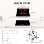GASLAND Induction Cooktop 2 Burner, 3500W Built-in Induction Stovetop with Booster and Timer, 240V Electric Stove, 9 Power Levels, Slide Touch Control, Child Safety Lock